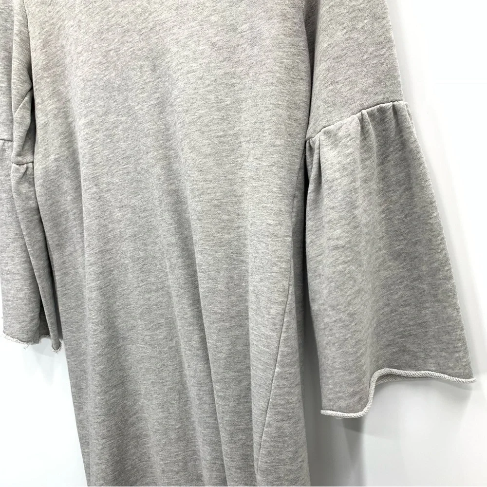 JDY Jacqueline de Yong Gray Bell Sleeve Sweatshirt Mini Dress Size XS Casual